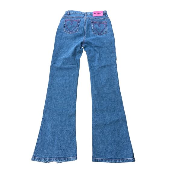 Betsey Johnson Blue Flare Jean Girl/Teen Size 14 - Picture 3 of 5